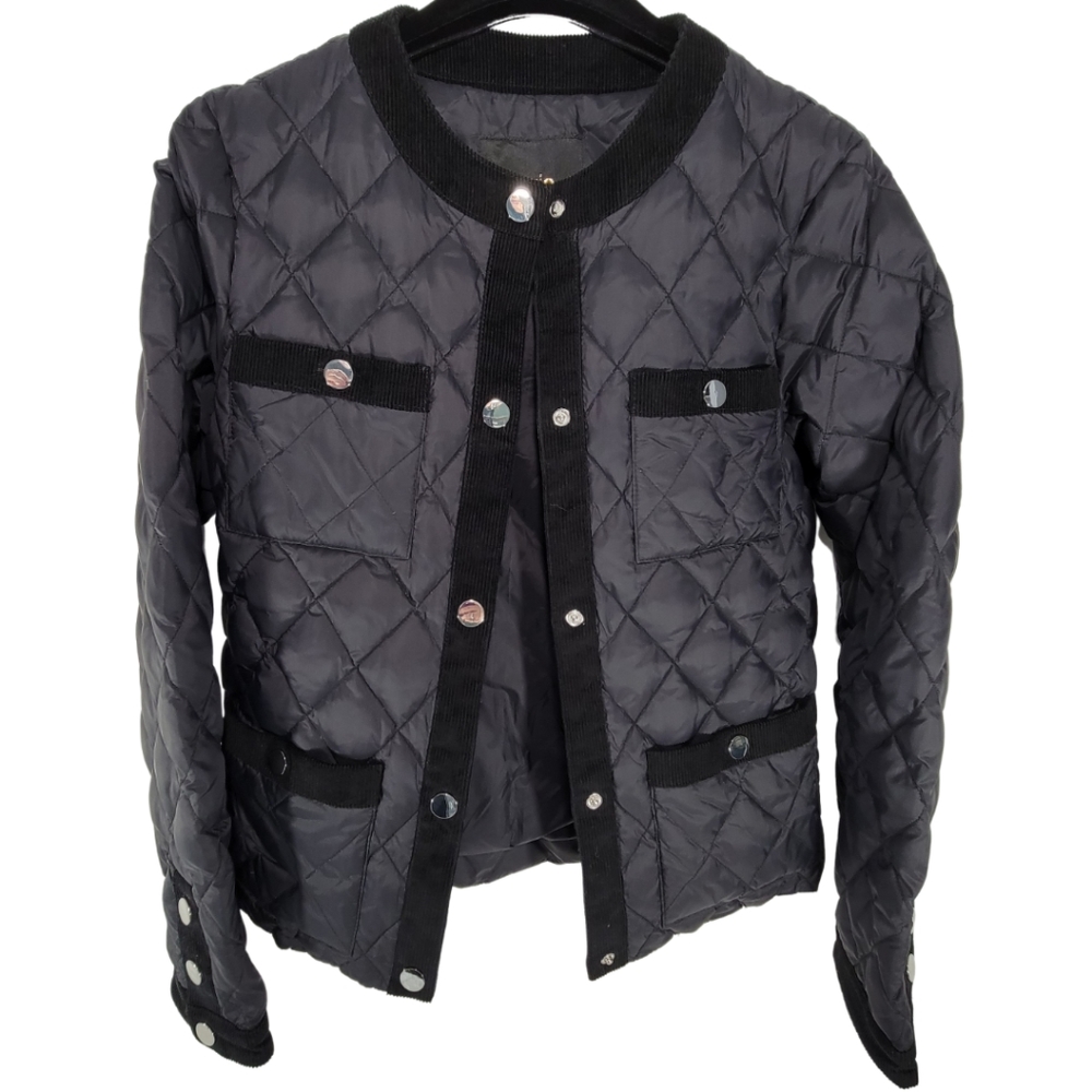 Maje Black Down Puffer Winter Jacket